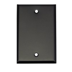Whirlwind Wall Plate - 1 Gang Black Blank
